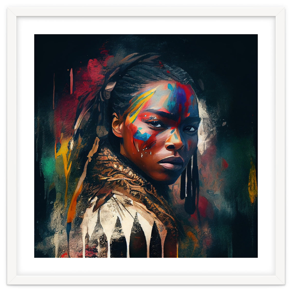 Powerful American Native Warrior Woman #1