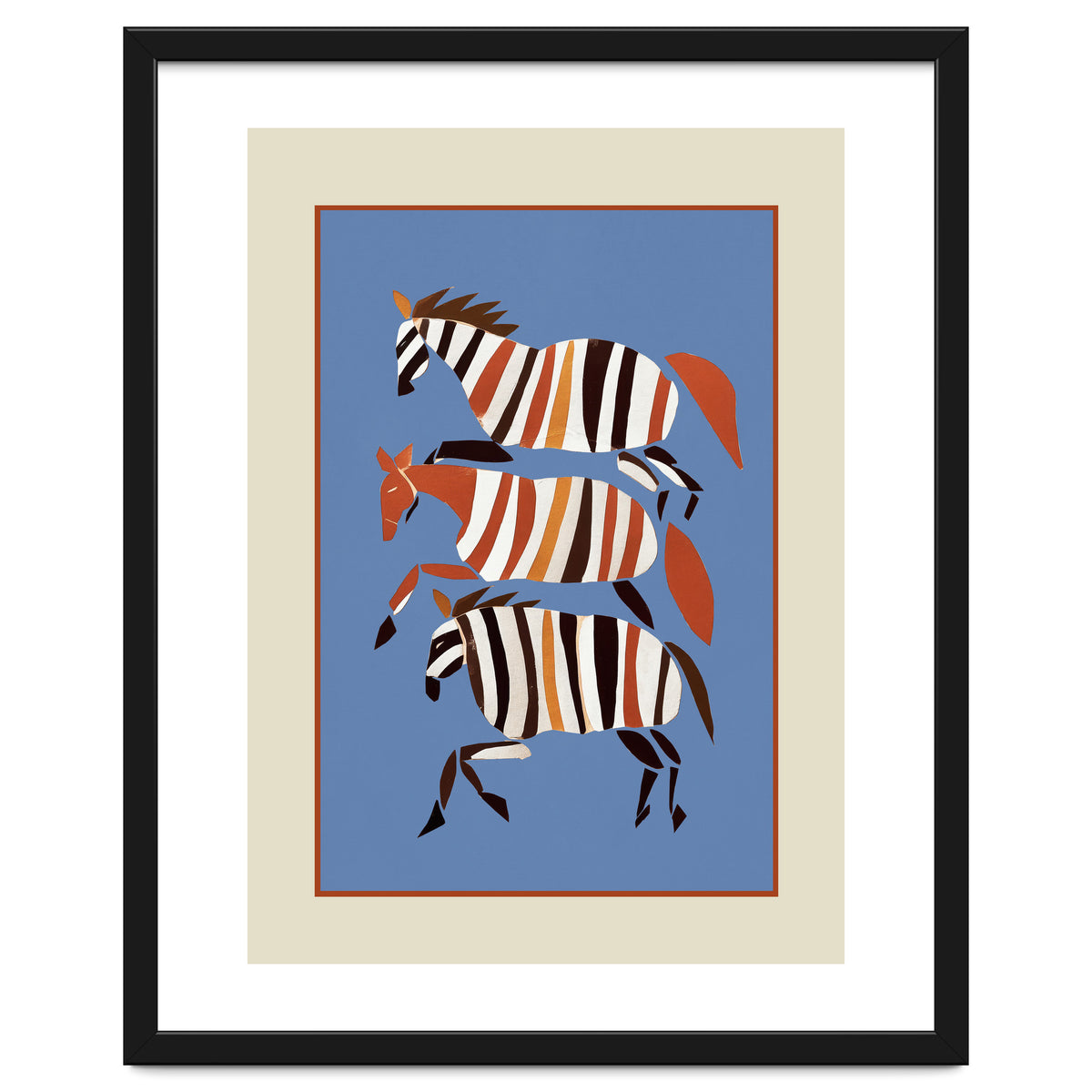 Striped Running Horses