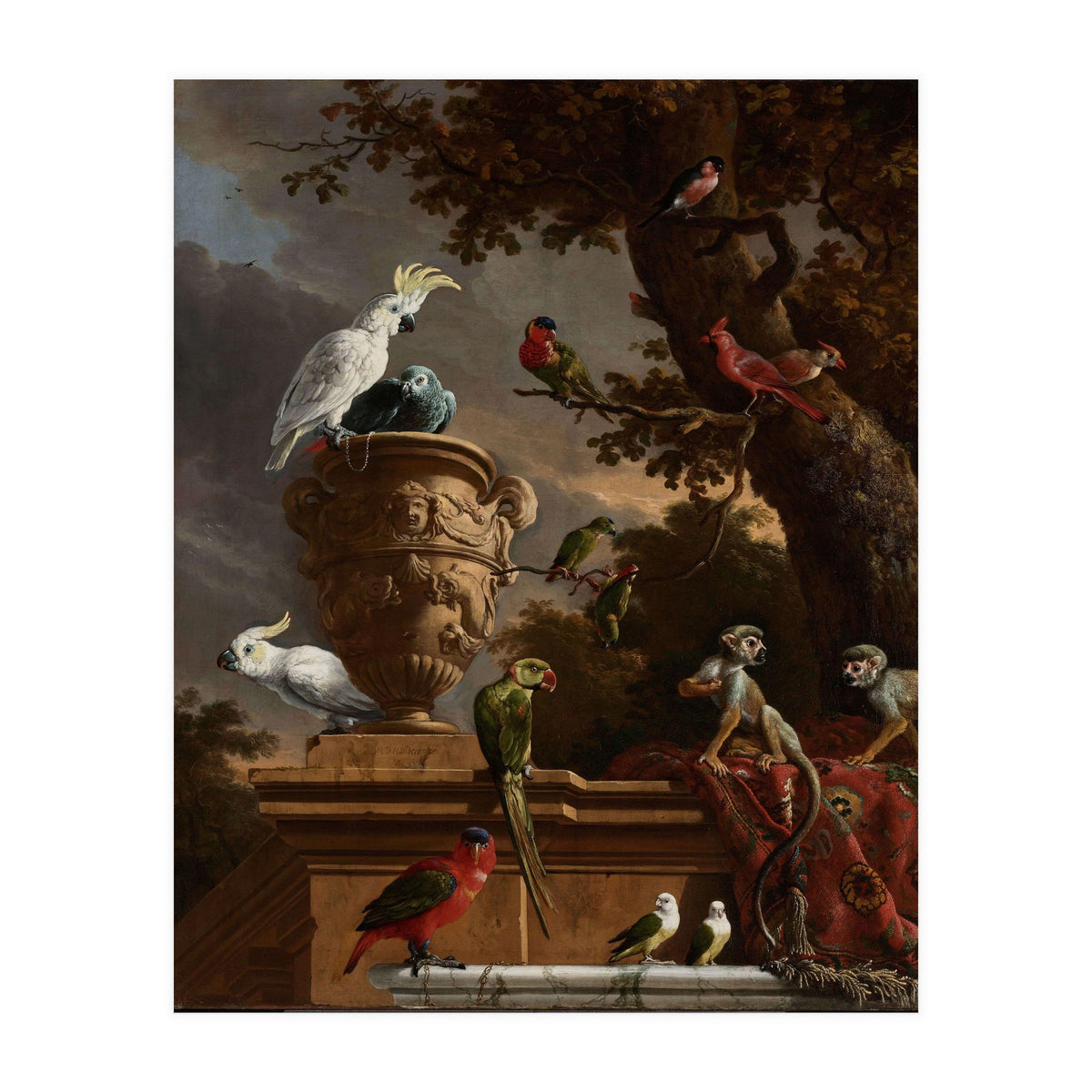 The Menagerie. The Managerie. Dating: c. 1690. Measurements: h 135 cm × w 116.5 cm. (Print Only)