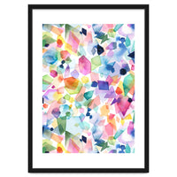 Colorful Watercolor Crystals and Gems