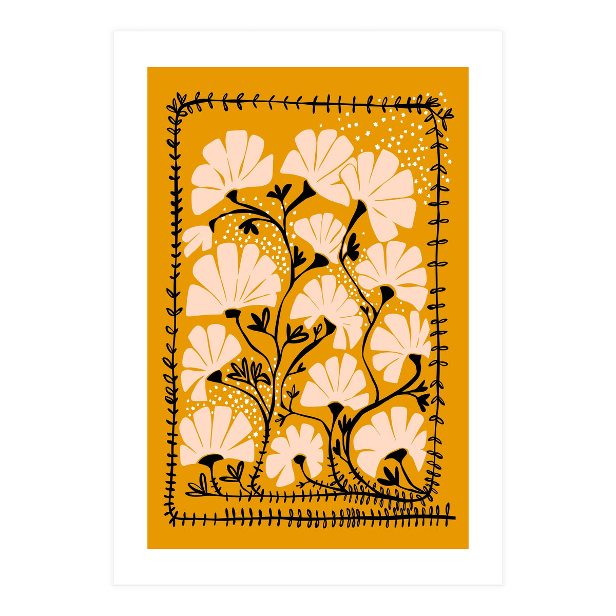 Ever blooming good vibes mustard yellow (Print Only)