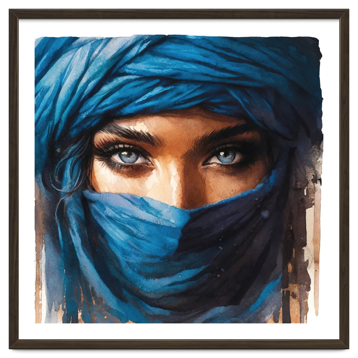 Blue Eyes Tuareg Woman Portrait