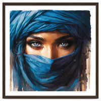 Blue Eyes Tuareg Woman Portrait