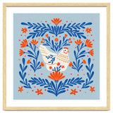 Blooming Chicken Blue And Orange thumbnail