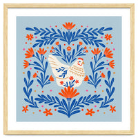 Blooming Chicken Blue And Orange