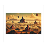 Vintage Bagan Poster, Myanmar (Print Only)