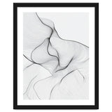 Abstract Black And White Flowing Lines Organic Form thumbnail