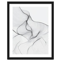 Abstract Black And White Flowing Lines Organic Form