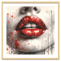 Watercolor Woman Lips #2