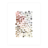 Watercolor Geometric Square Shapes Red (Print Only) thumbnail