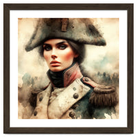 Napoleonic Officer Woman Portrait