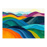 Abstract Vibrant Rolling Hills Landscape Art (Print Only) thumbnail