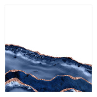 Navy & Rose Gold Agate Texture 20 (Print Only)