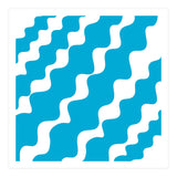 Slanting Blue Wavy Pattern (Print Only) thumbnail