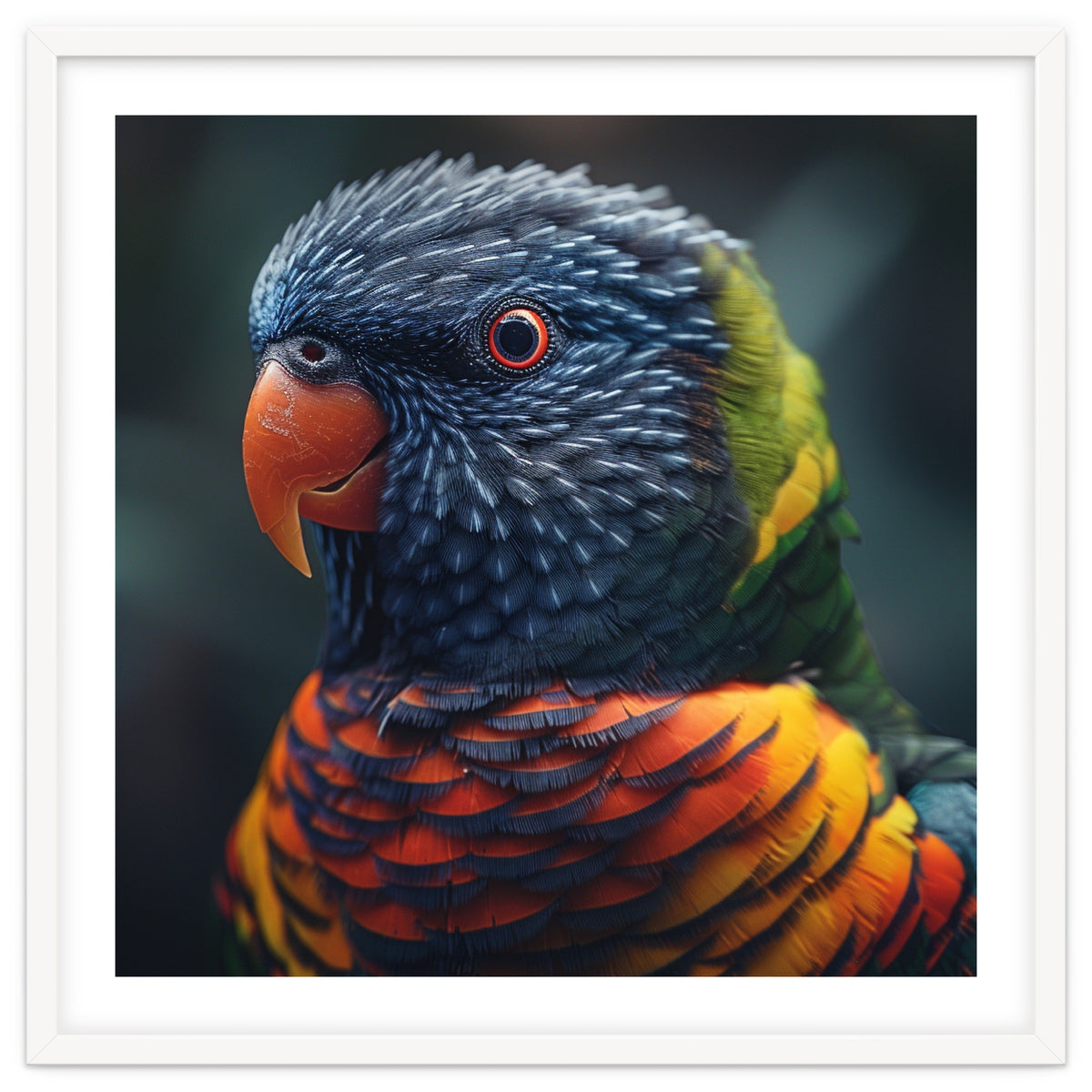 Rainbow Lorikeet Parrot Close Up Portrait