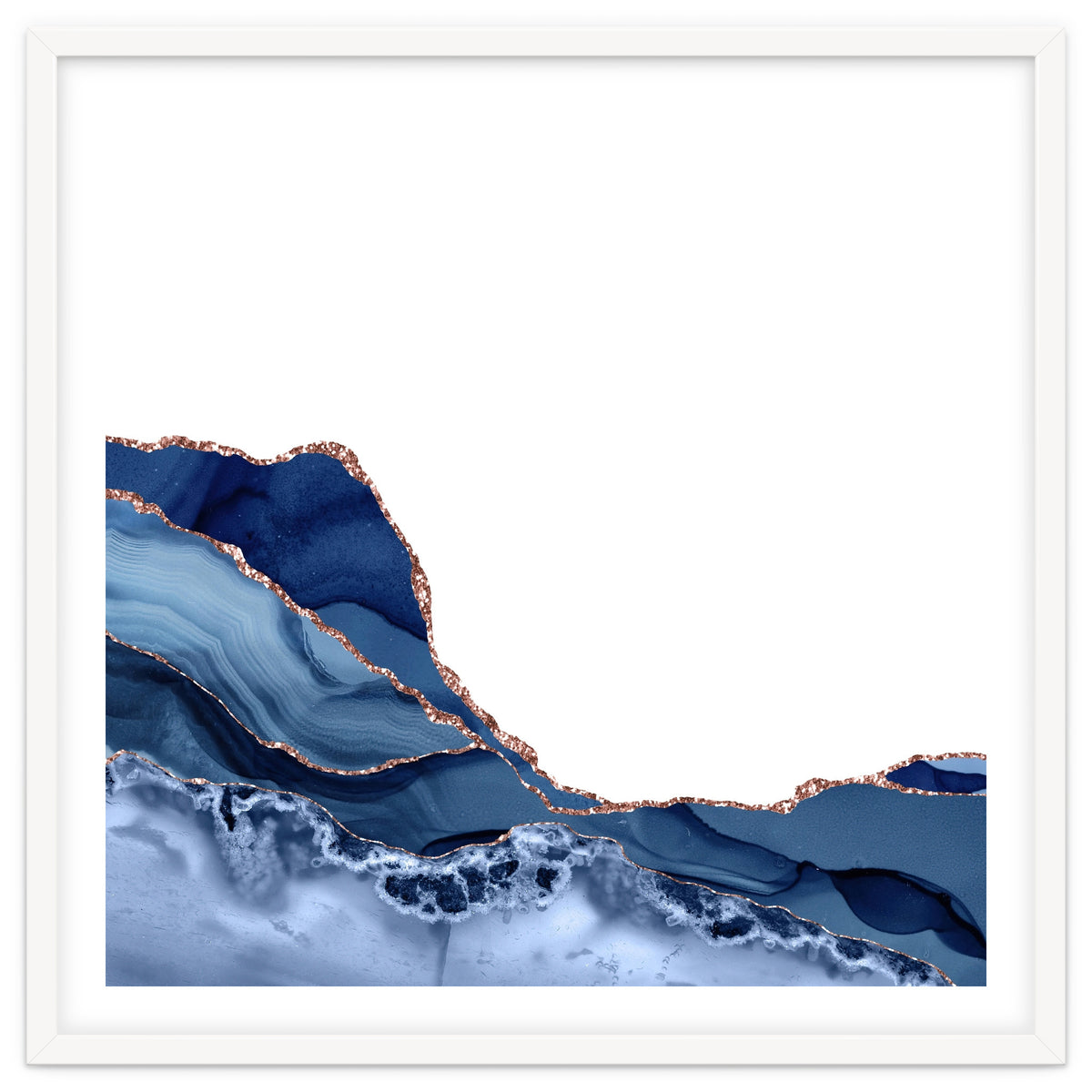 Navy & Rose Gold Agate Texture 19