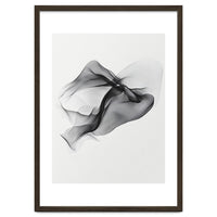Abstract Black Flowing Fabric Wave
