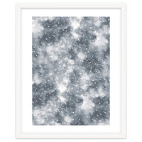 Abstract Winter Foggy Snow Gray White