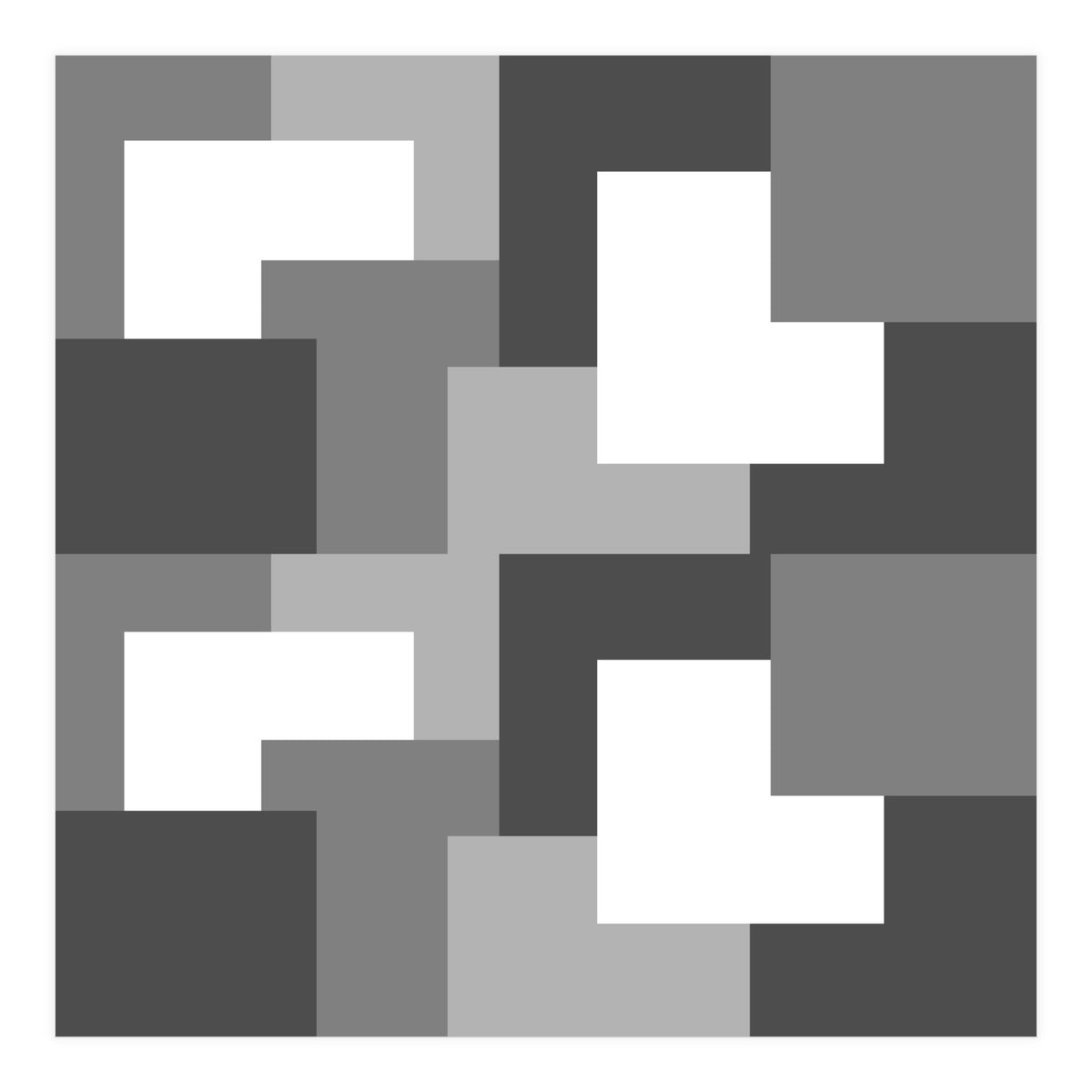 Grey Abstract Square Tiles (Print Only)