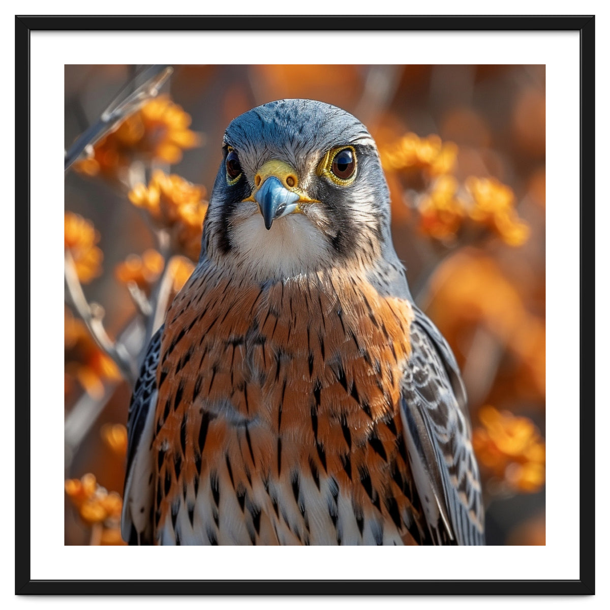 Close Up Of A Kestrel Bird Of Prey