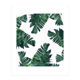 Banana Leaf Watercolor Painting, Tropical Nature Botanical Palm Illustration Bohemian Minimal Luxe (Print Only) thumbnail