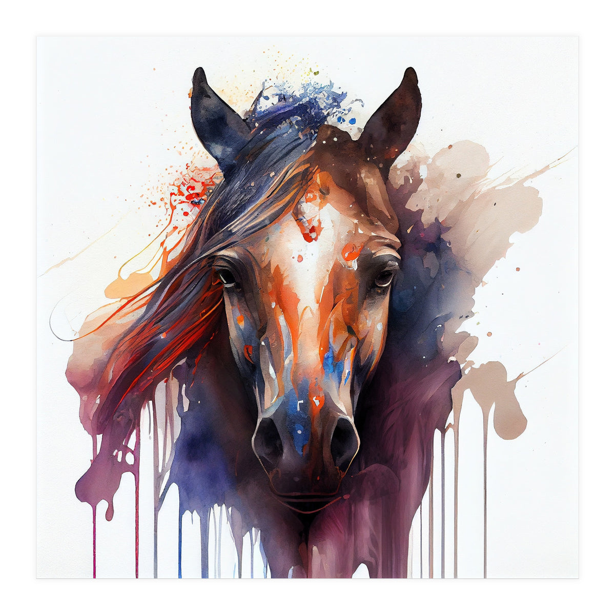 Watercolor Horse #1 (Print Only)