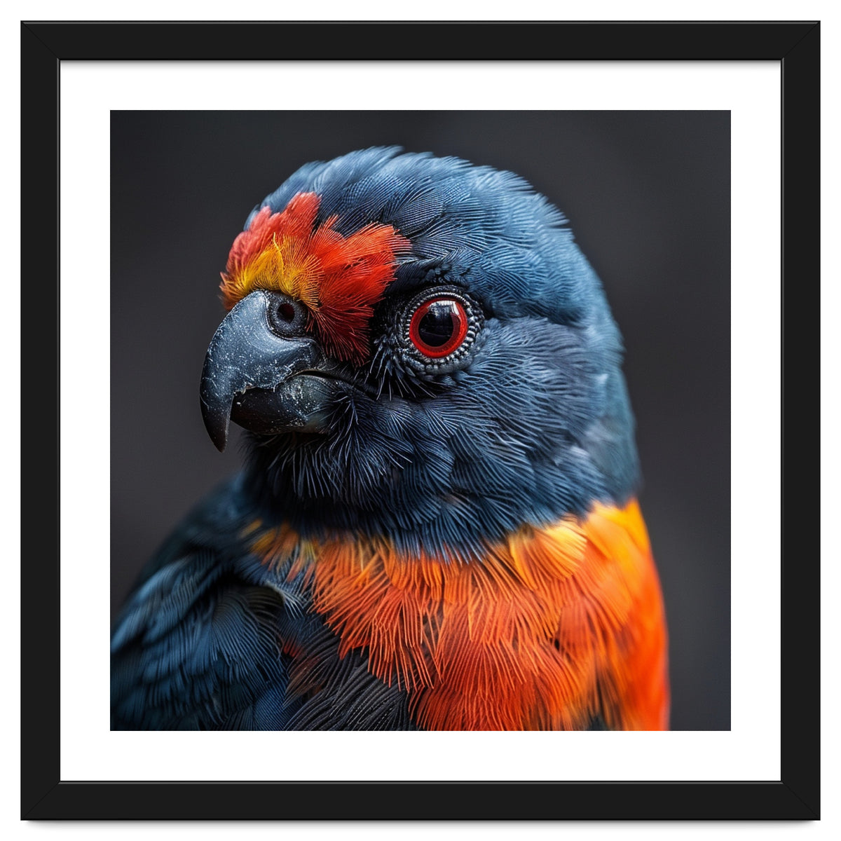 Close Up Portrait Of A Colorful Parrot