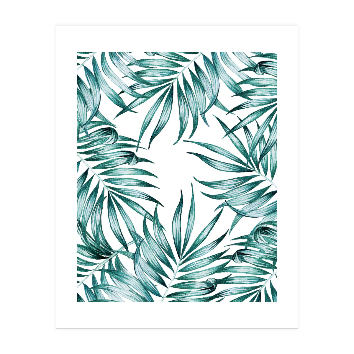 Island Life, Tropical Minimal Palm Vintage Illustration, Luxe Bohemian Botanical Nature Beachy (Print Only)