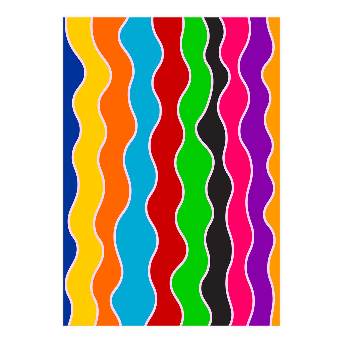 Retro Wavy Pattern (Print Only)