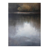 Atmospheric Golden Autumn Forest Reflection Oil Painting (Print Only) thumbnail