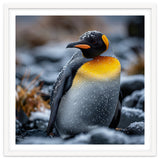 King Penguin In Snow With Water Droplets thumbnail