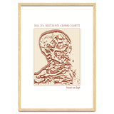 Skull Of A Skeleton With A Burning Cigarette thumbnail