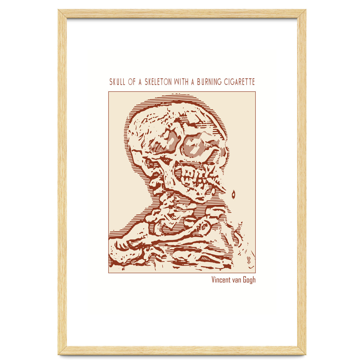 Skull Of A Skeleton With A Burning Cigarette