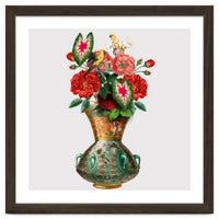 flower vase collage art