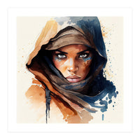 Watercolor Tuareg Woman #1 (Print Only)