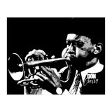 Don Cherry American Jazz Trumpeter in Grayscale (Print Only) thumbnail
