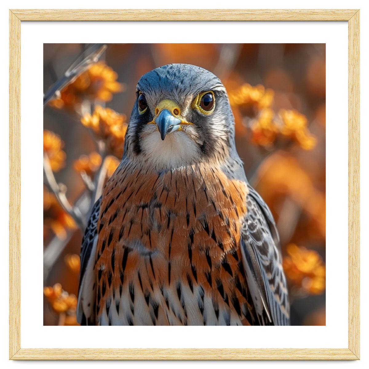 Close Up Of A Kestrel Bird Of Prey