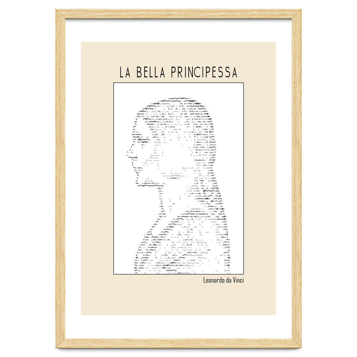 La Bella Principessa – Leonardo Da Vinci Ascii Art