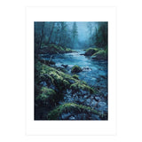 The Cerulean Current: A Whispering Flow Through the Moss (Print Only) thumbnail
