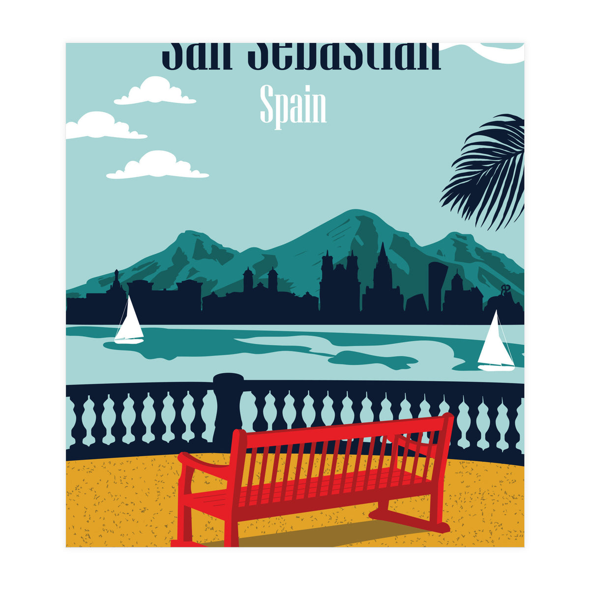 San Sebastian Beach, Spain (Print Only)