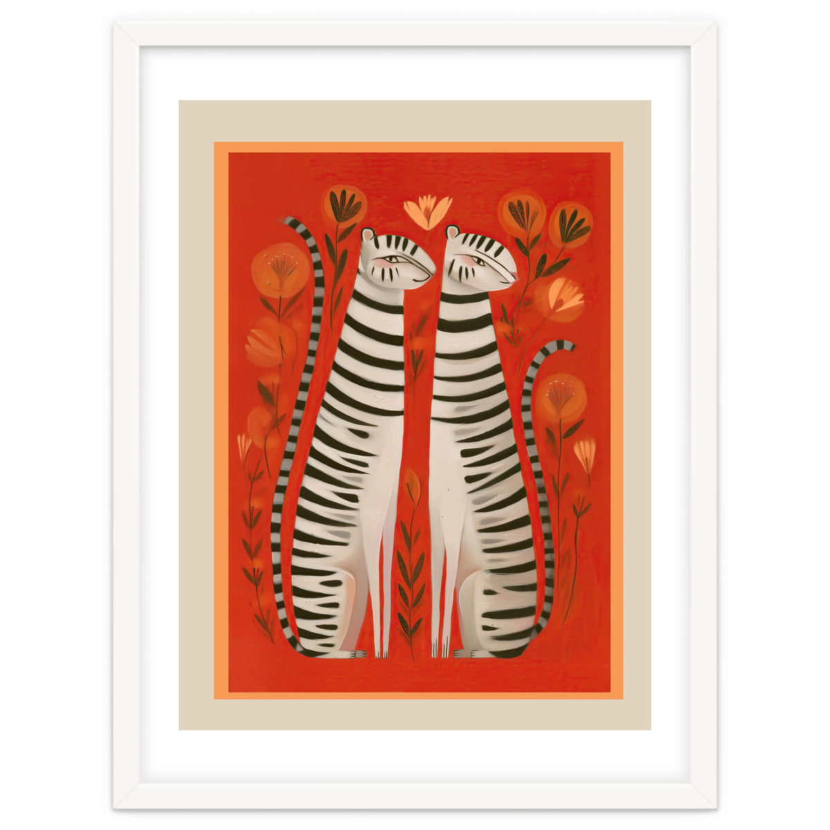 Striped Cat Pair