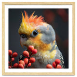 Close Up Of A Cockatiel Parrot With Orange Crest thumbnail