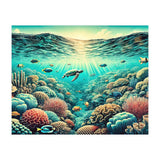 Vintage Australia, Great Barrier Reef Poster (Print Only) thumbnail