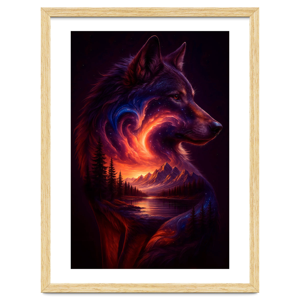 The Nebula Guardian Wolf of the Mountains