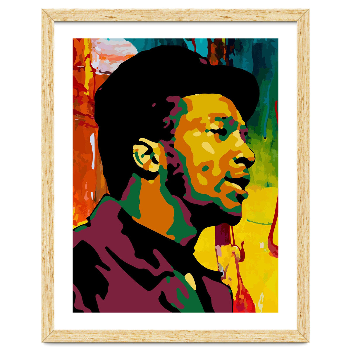 Fred Hampton Colorful Abstract Art