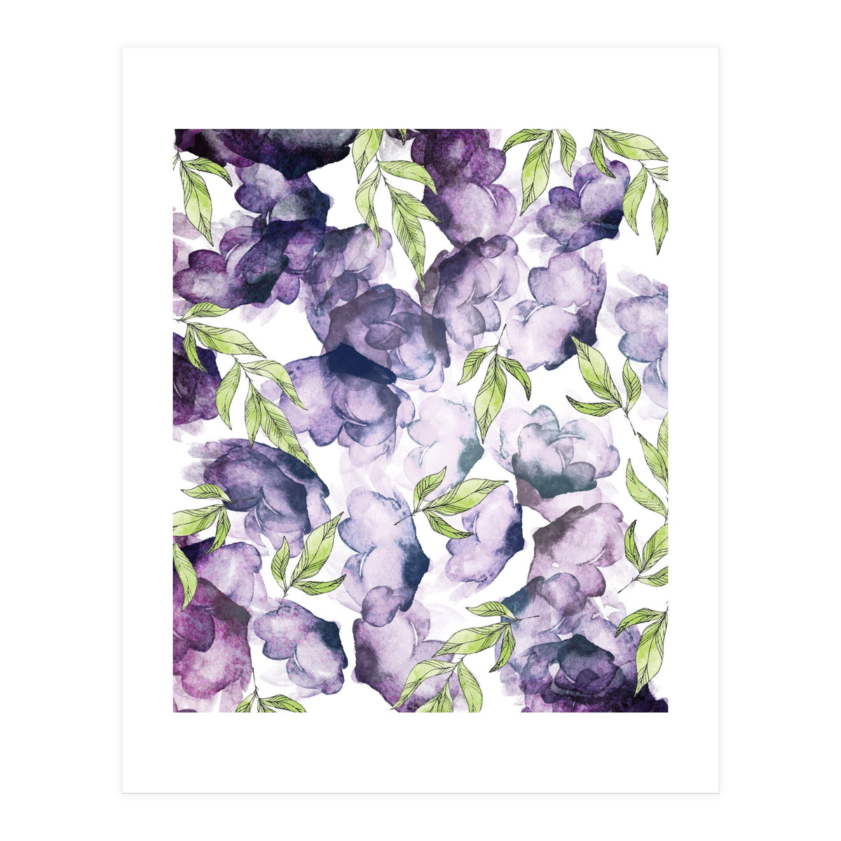 Watercolor + Ink Florals (Print Only)