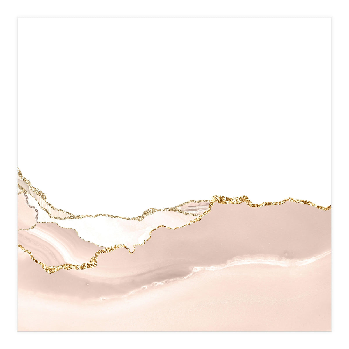 Ivory & Gold Agate Texture 07 (Print Only)