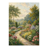 Enchanted English Cottage Garden Oil Painting (Print Only) thumbnail