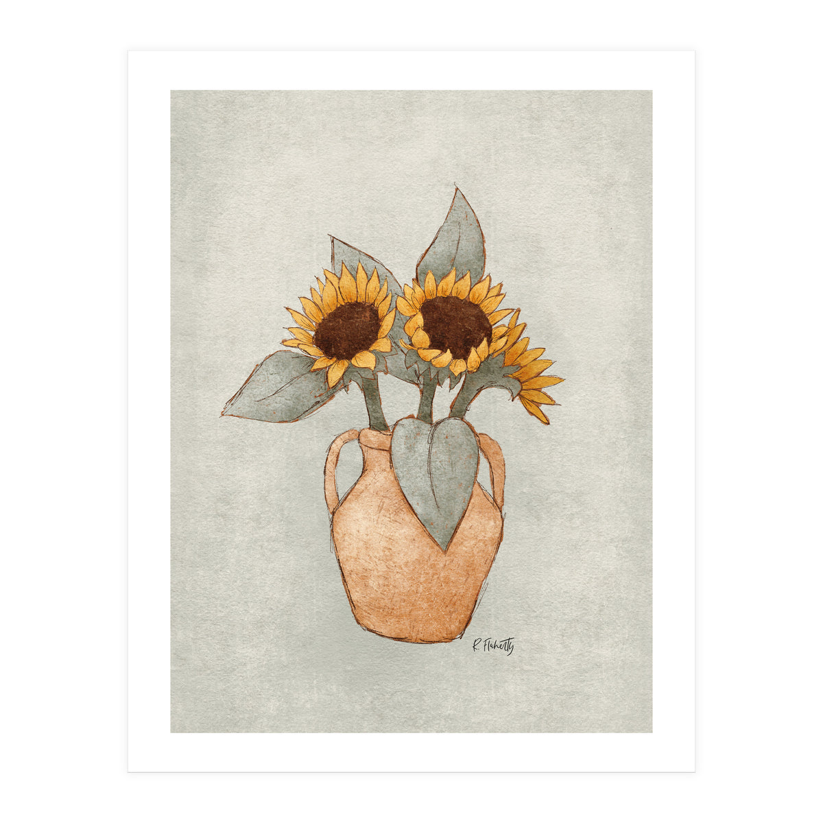 Sunflower Vase (Print Only)