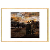 Elephant Scenic Golden Sunset African Wildlife Landscape thumbnail